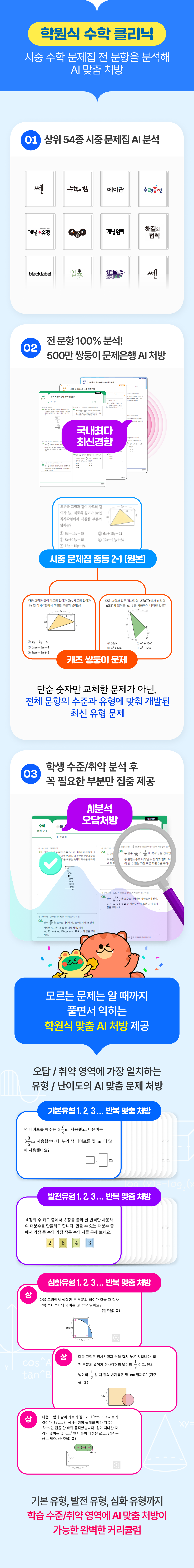 학원식 수학 클리닉. 시중 수학 문제집 전 문항을 분석해 맞춤 처방